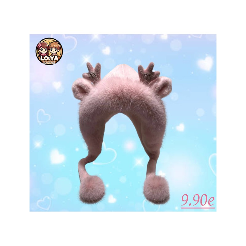 Bonnet Pink reindeer