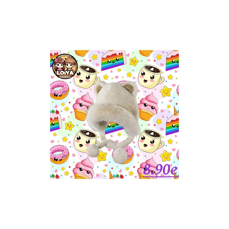 Bonnet ourson Beige