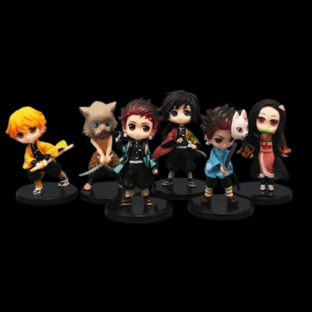 Figurines Demon slayer 6 pièces